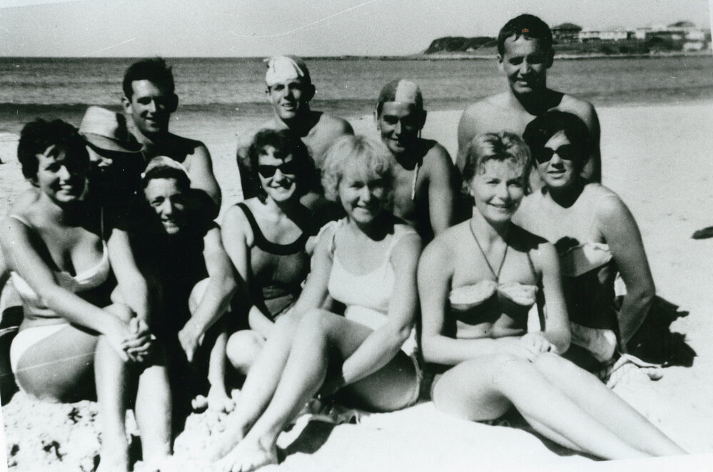 Surf Patrol and friends at Warilla Beach about 1962