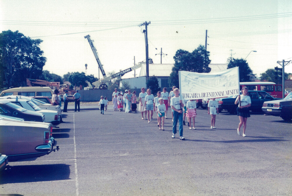Parade at the opening of Tongarra Bicentennial Museum