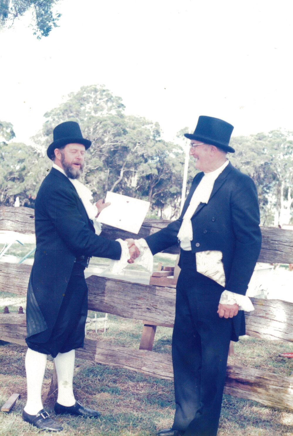 Ron Wynn &amp; George McDonald at the opening of Tongarra Museum