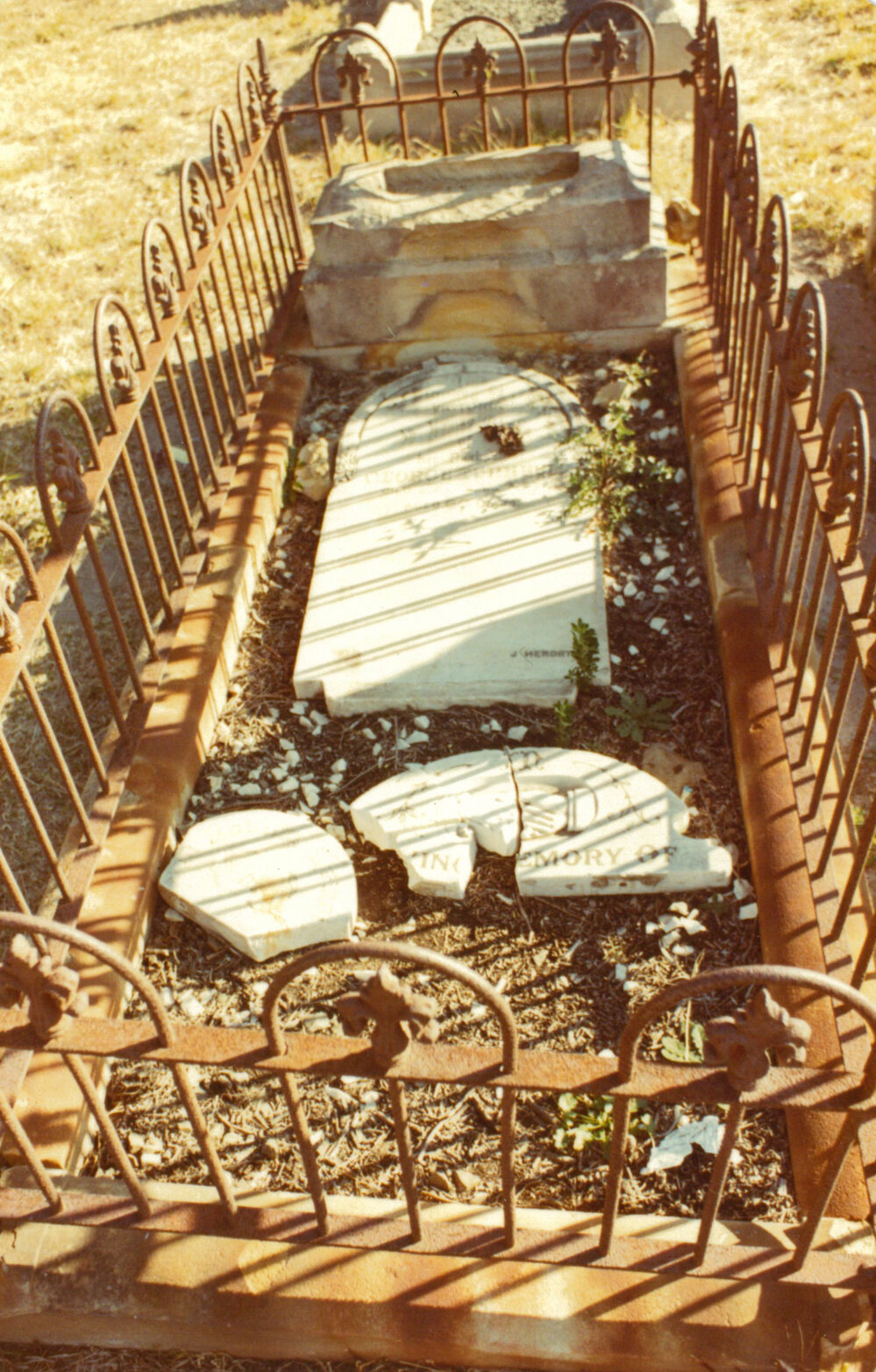 George Turnbull headstone, Albion Park Pioneer Cemetery