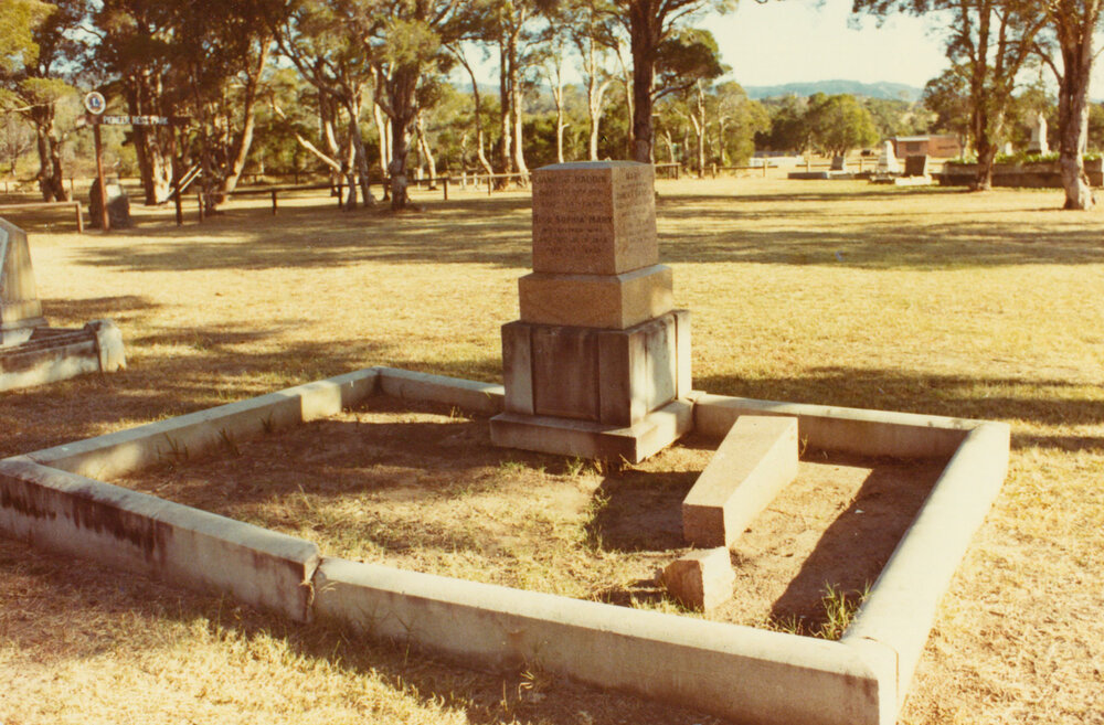Haddin Family headstone, Albion Park Pioneer Cemetery