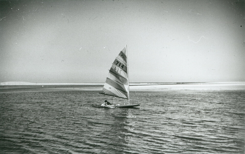 Sandra Fuke sailing at Lake Illawarra Entrance