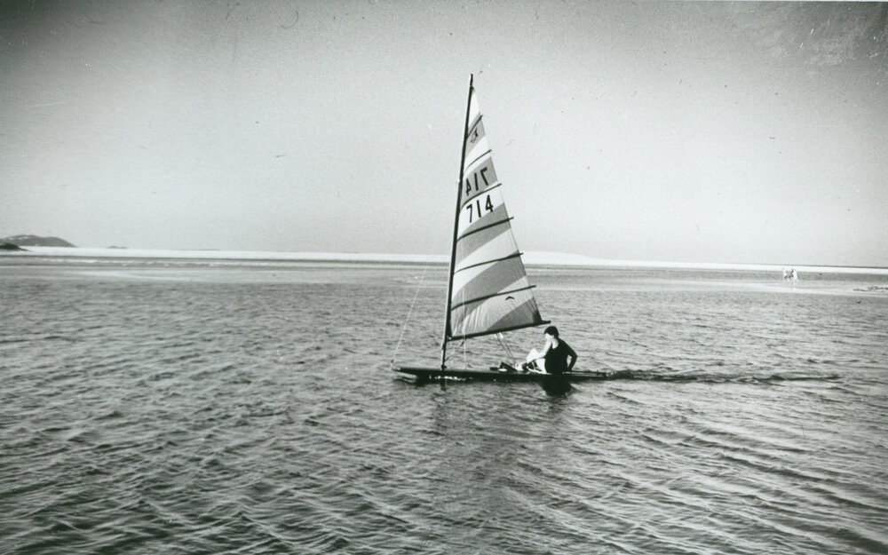 Sandra Fuke sailing at Lake Illawarra Entrance
