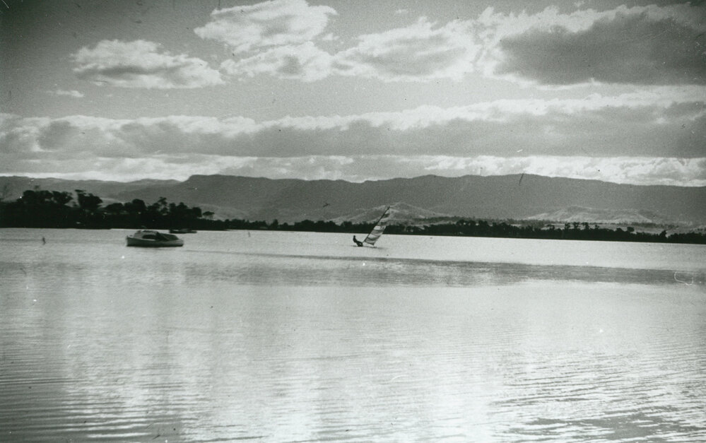 Jim Fuke sailing off Oak Flats Sailing Club