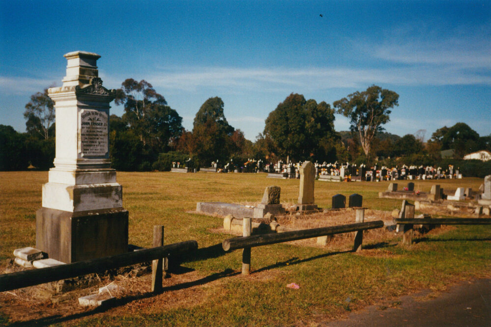 Fraser, John's headstone at Croom Cemetery (Albion Park General Cemetery)