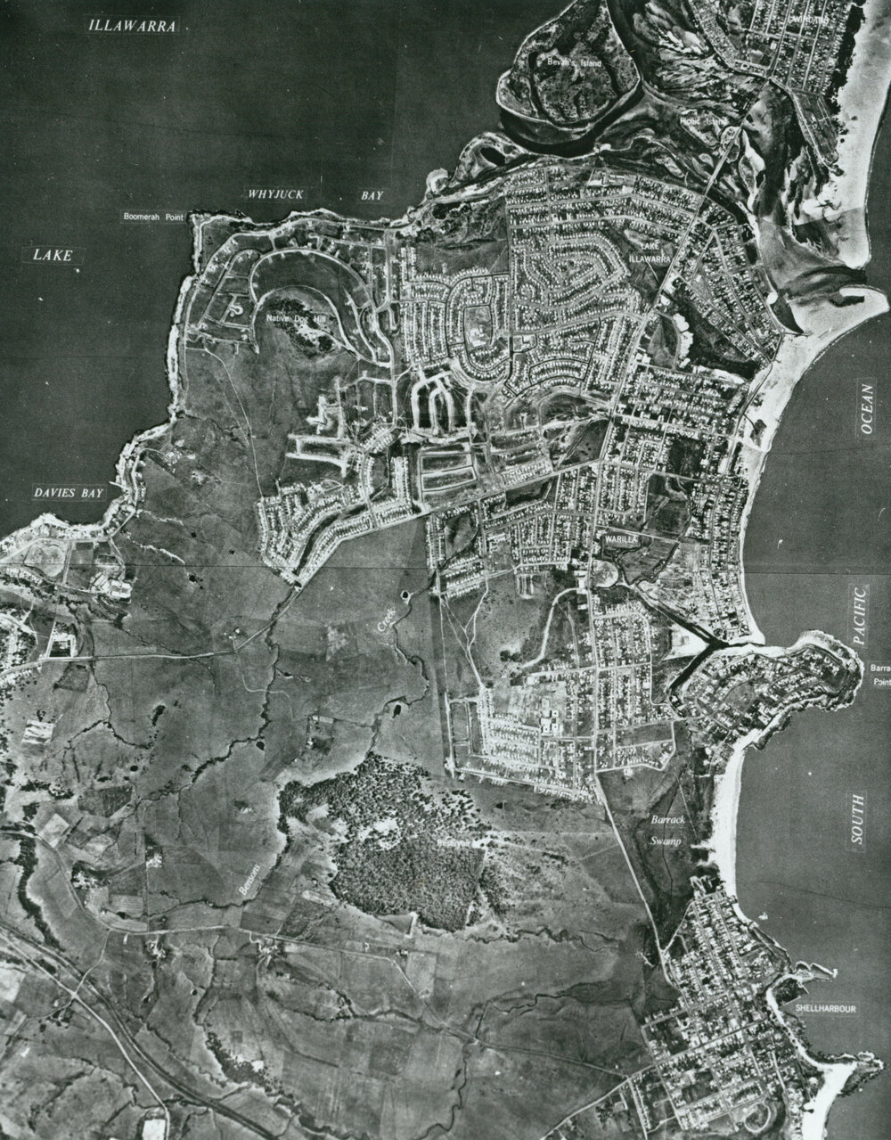 Aerial of Shellharbour-Warilla District 1966