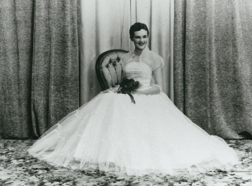 Debutante Valerie Steele in the early 1950s