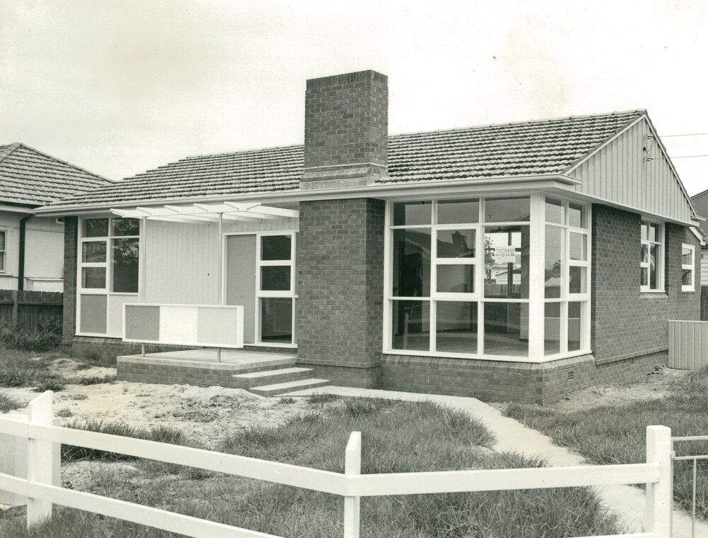 Brick veneer house in the 1950s