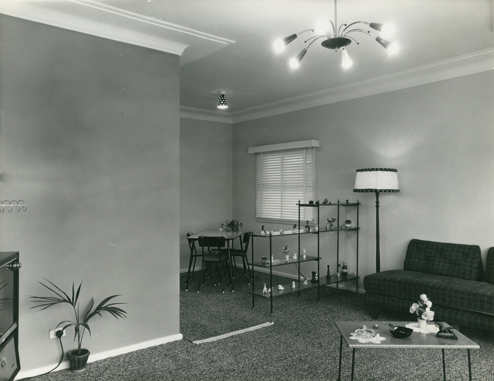 House interior in the 1950s