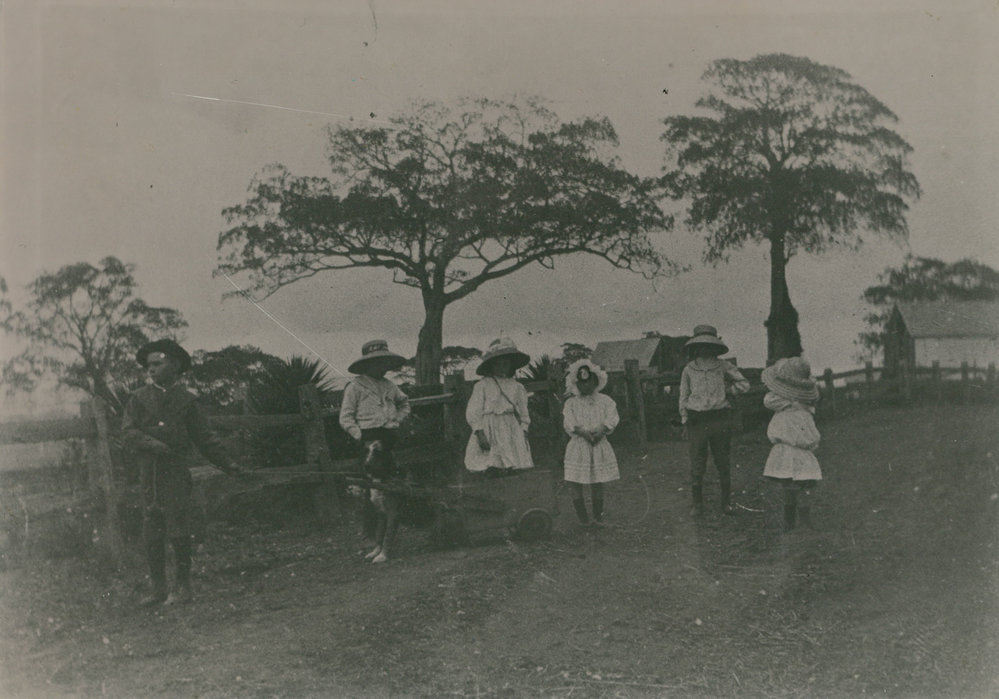 The Ball Tree and children at Dunsters Hill 