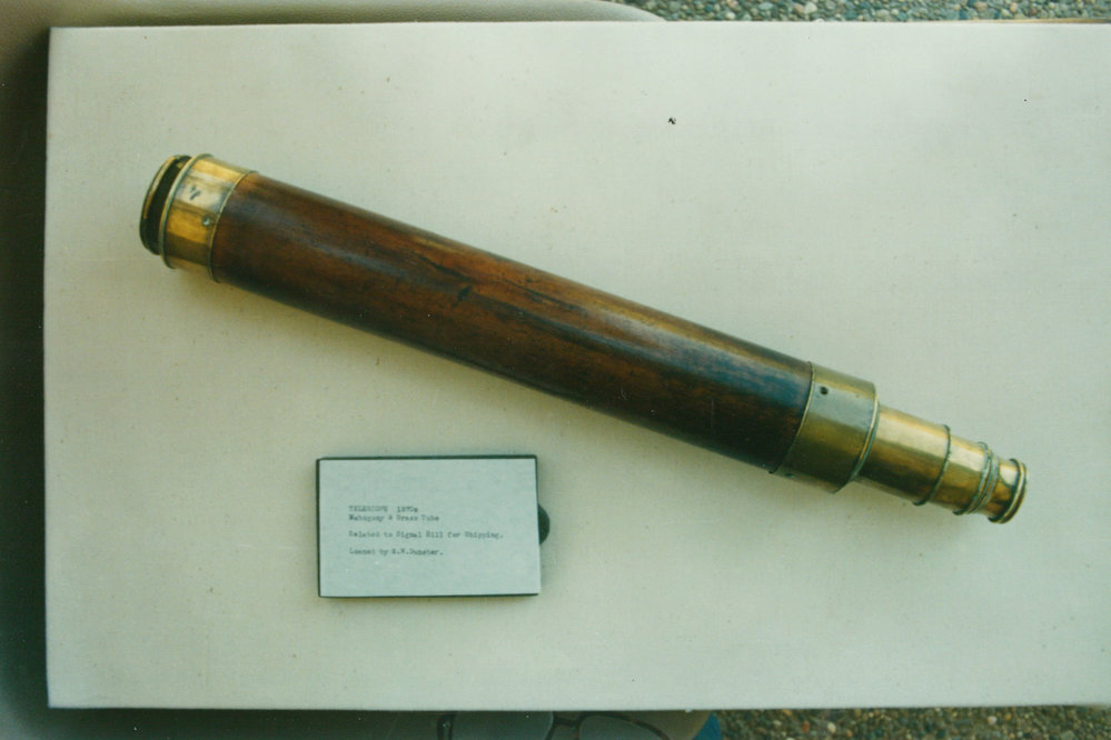 Draw-tube telescope used at Dunsters Hill, Shellharbour to observe coastal shipping in the 1870s
