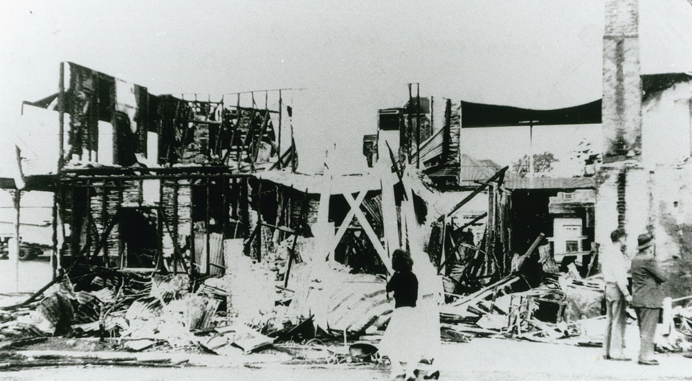Commercial Hotel, Albion Park, after the fire in 1954