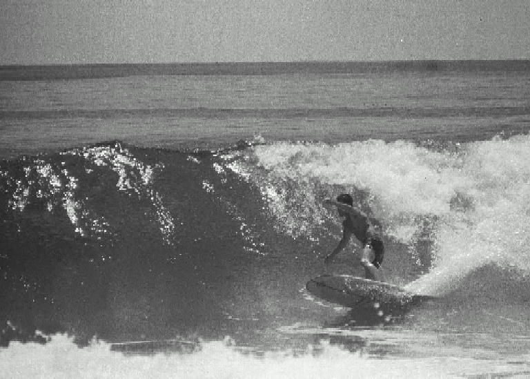 Ron Cocheran surfing at Shellharbour Baths 1966