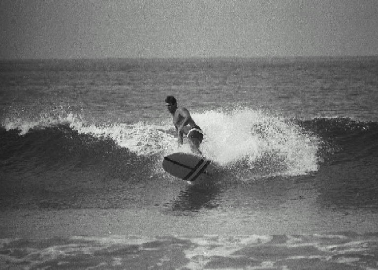Steve Hill surfing at Killalea Beach (The Farm) 1965