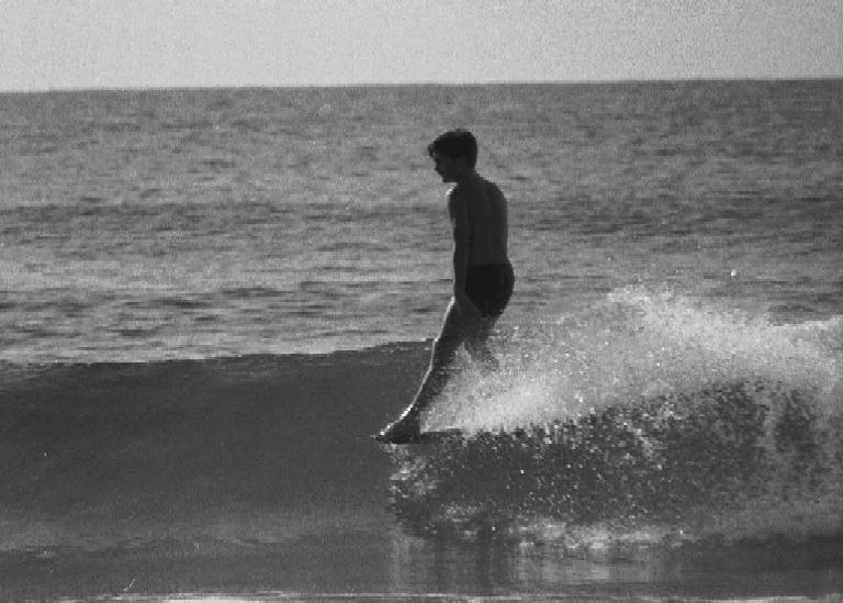 Kevy Parkinson surfing at Warilla Beach 1964