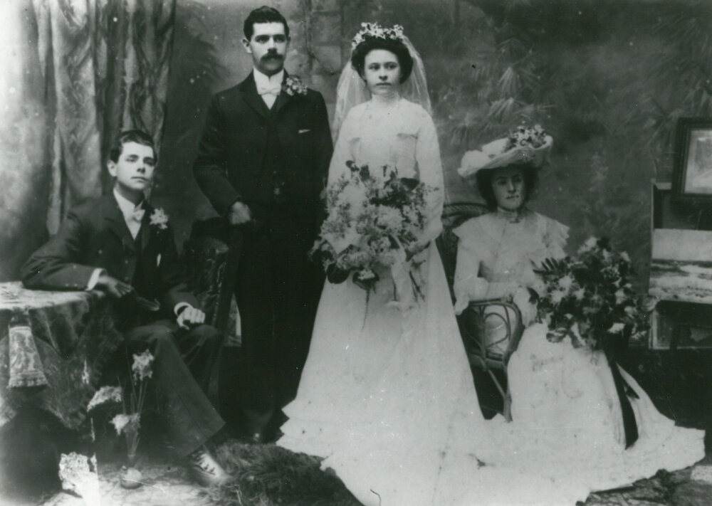 Wedding photo of Alfred Noah White and Mary Louisa Cousins