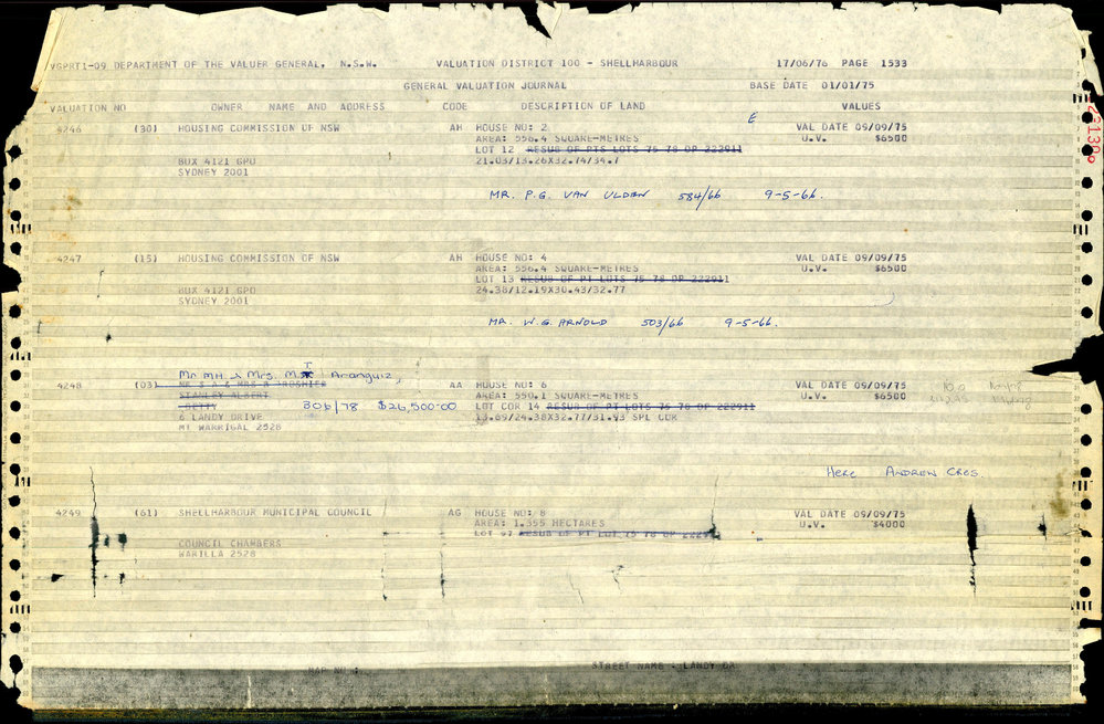 1975 Landy Drive to Madigan Blvde