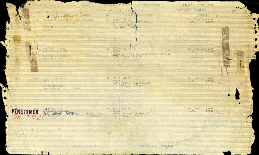 1975 Timbs Rd to Yellow Rock Rd