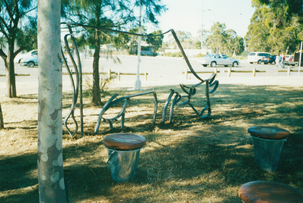 Cow sculpture at Tongarra Museum