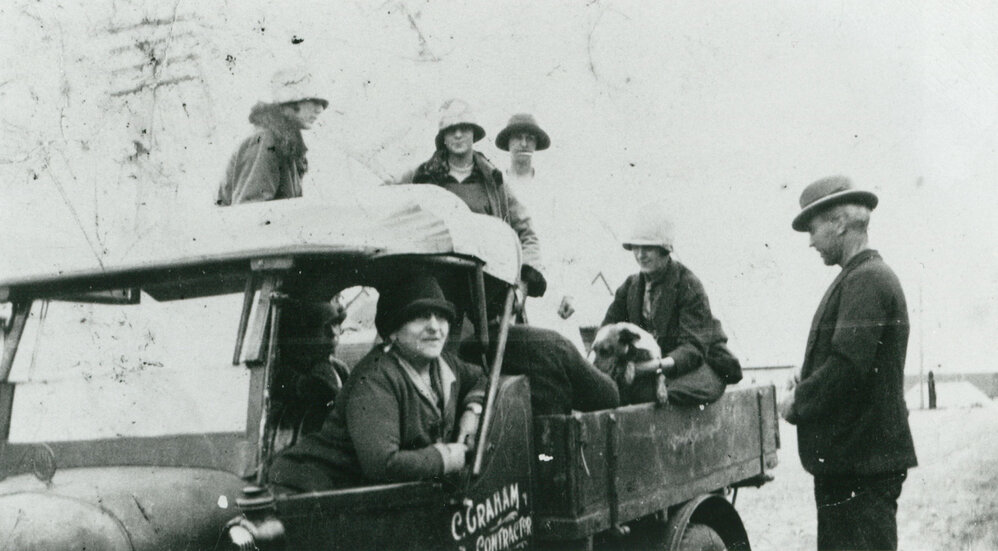 Charles Graham Contracting Truck and Holidaymakers