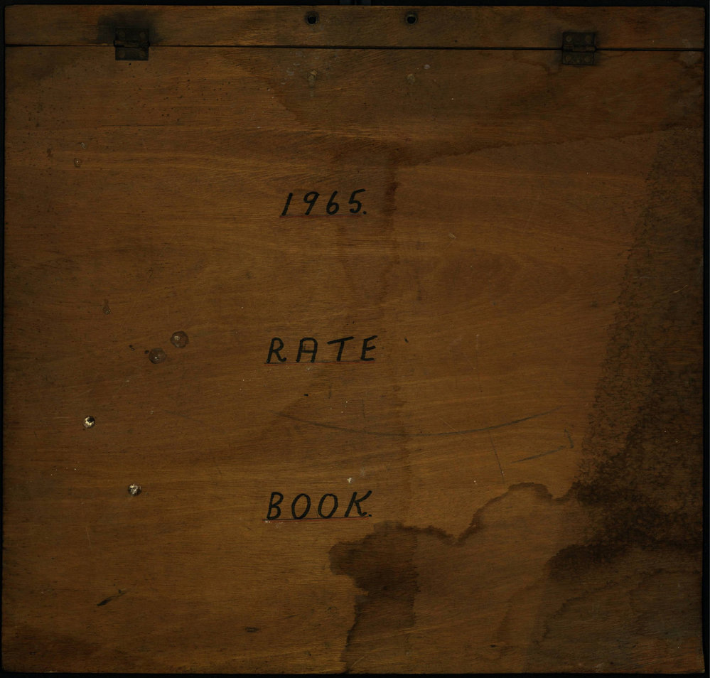 1965 Rate Book Financial Ledger