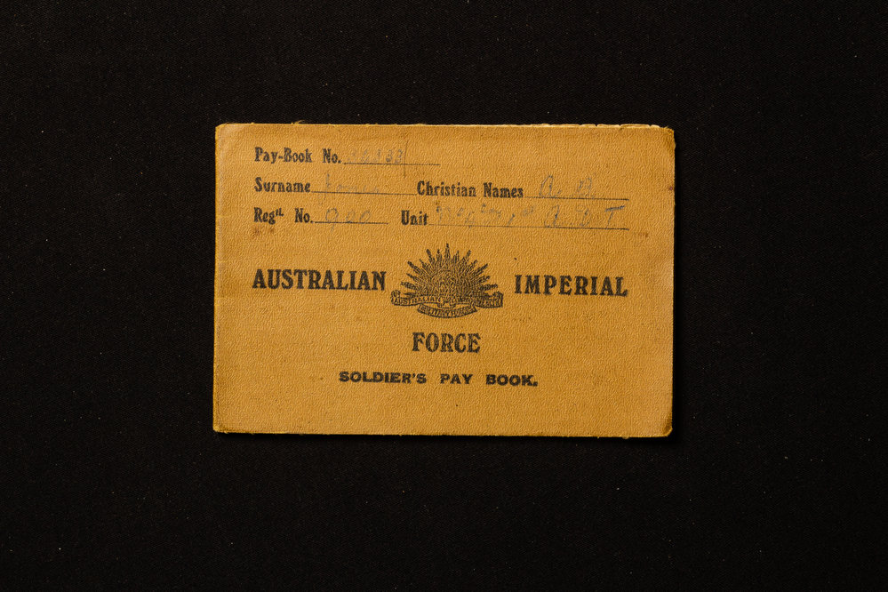 Australian Imperial Force Soldier's Pay Book - Alexander Bromley Jones