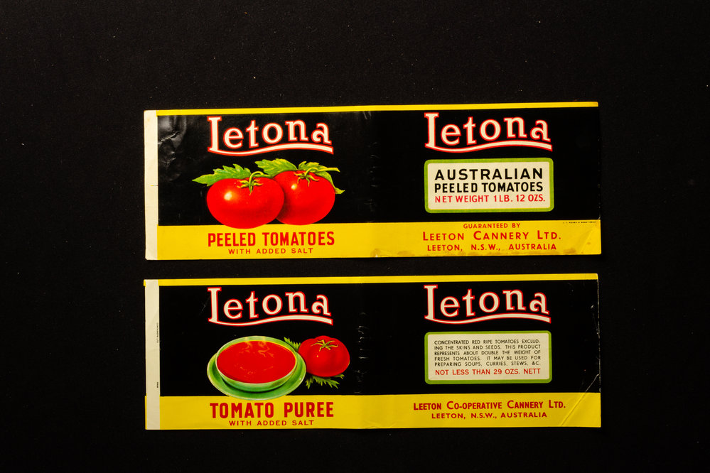 Letona Australian Tinned Fruit Labels