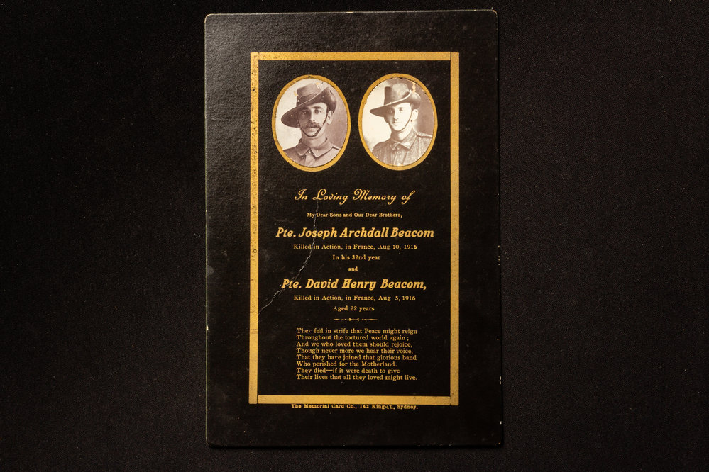 Memorial Card - Archdall Brothers