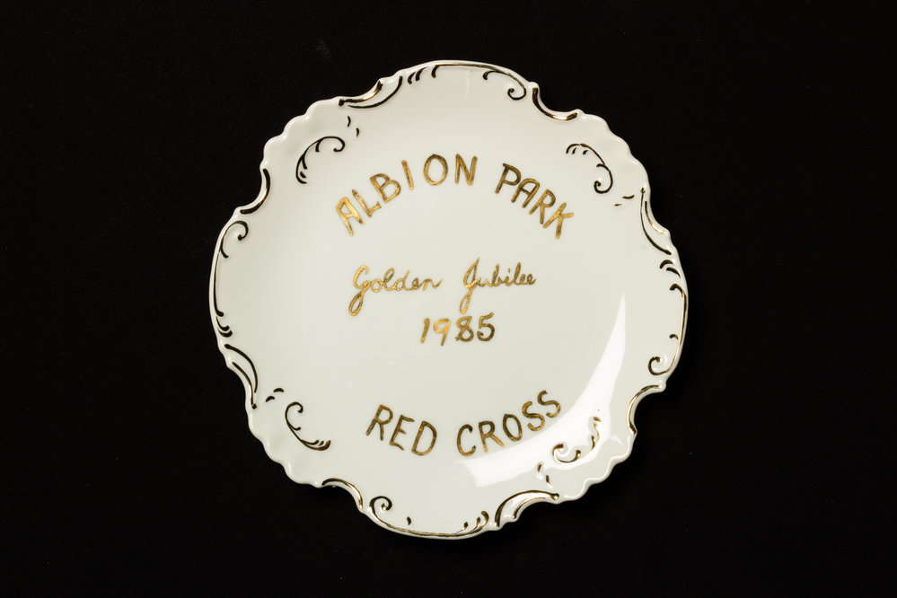 Albion Park Golden Jubilee Red Cross China Plate.