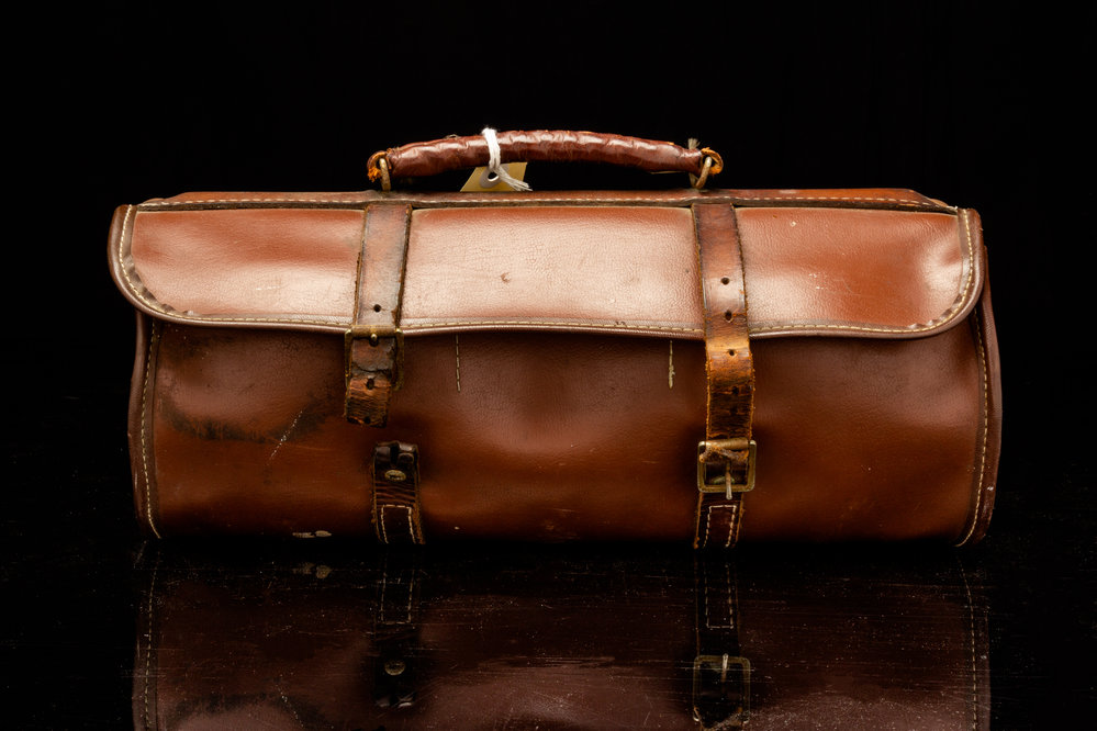 Wooden Bowling Balls And Vinyl Case