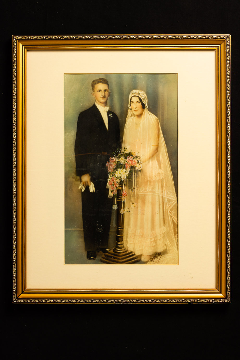 Framed Wedding Portrait Lew And Essie Stubbs