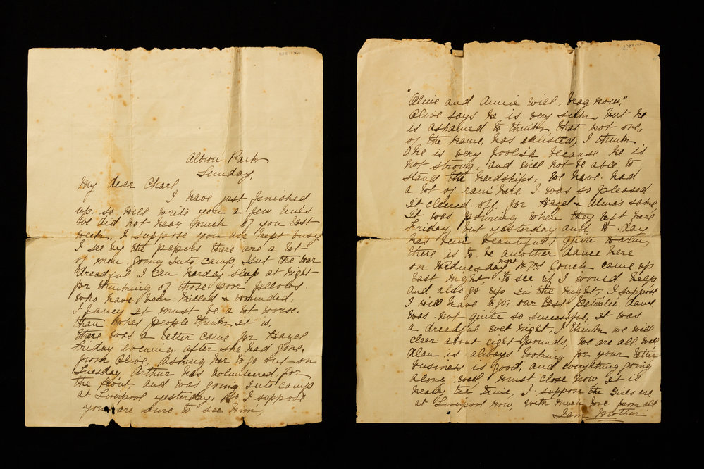 Letter To Charles Vivian Ziems from his Mother