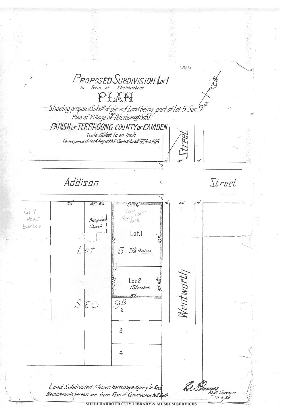 Proposed Subdivision Lot 1 Town of Shellharbour - Lot 5 Section 9 B