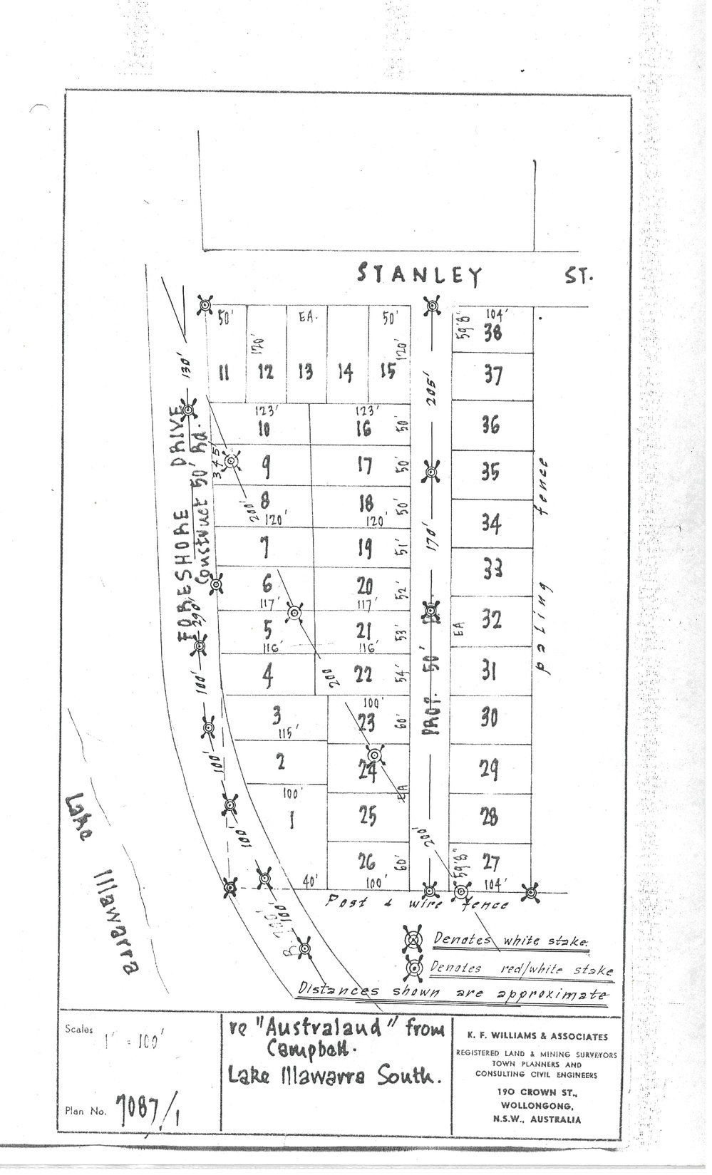 Plan Subdivision 'Australaud' Lake Illawarra South