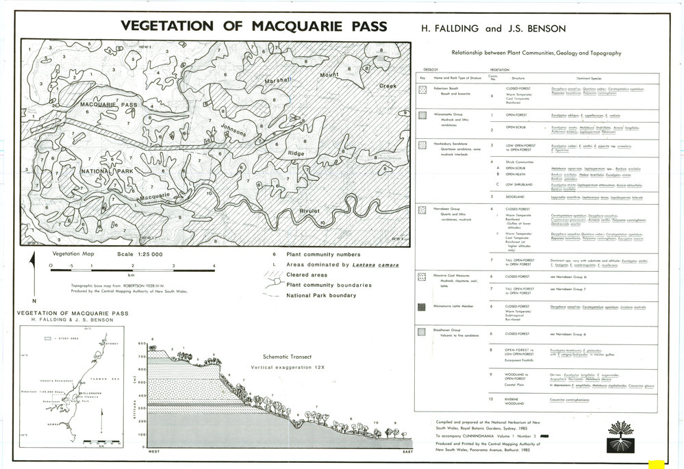 Vegetation of Macquarie Pass