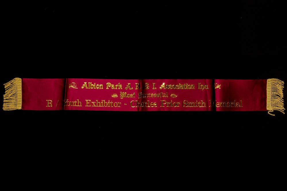 Charles Prior Smith Memorial Sash - Albion Park AHI Association Most Successful Rural Youth Exhibitor 