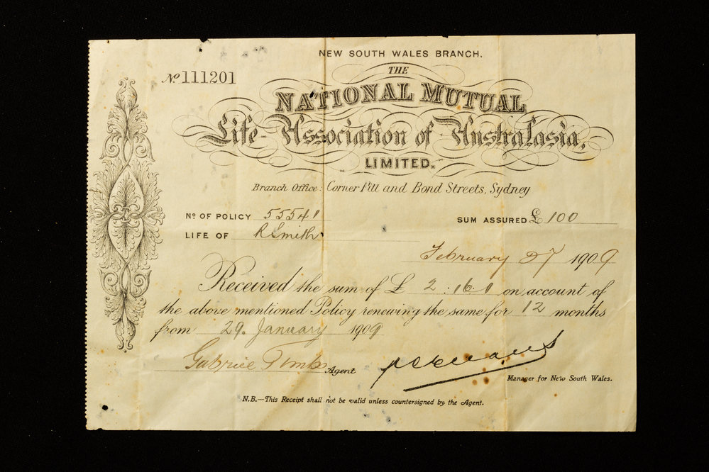 Bonus Certificate National Mutual Life Association of Australia Limited