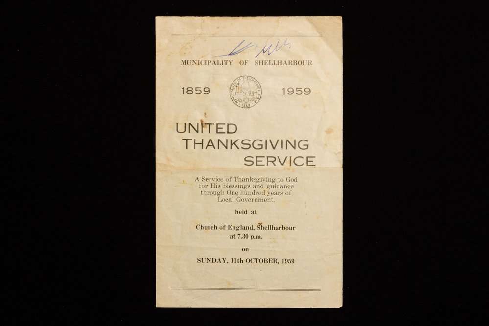 Municipality of Shellharbour United Thanksgiving Service