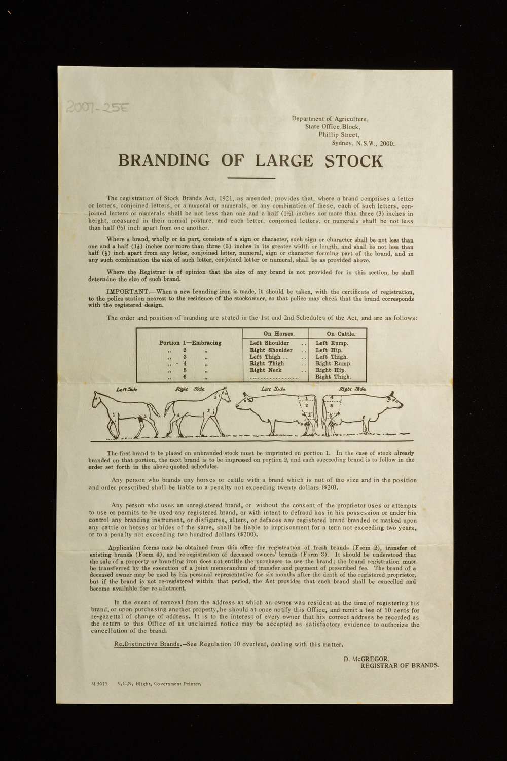 Branding Iron Registration Papers