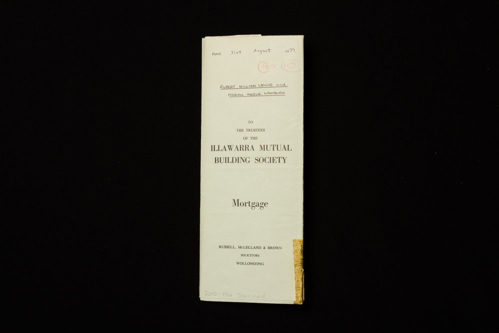 Mortgage Of Robert William Lewis And Marian Merle Lamborn