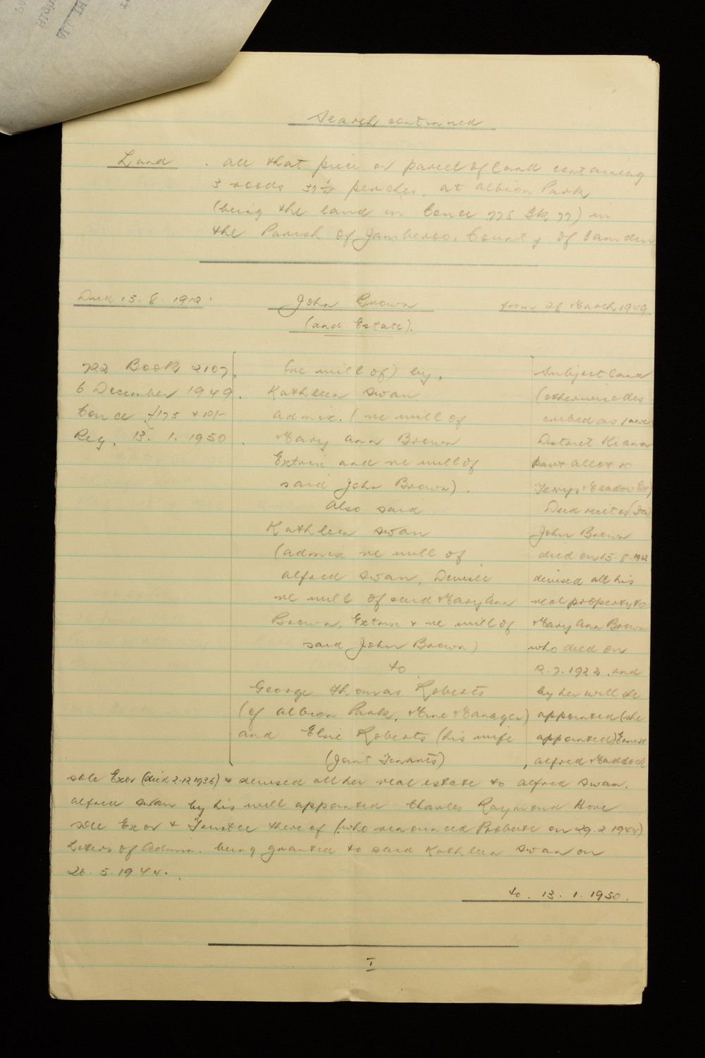 Anston House Ownership Notes