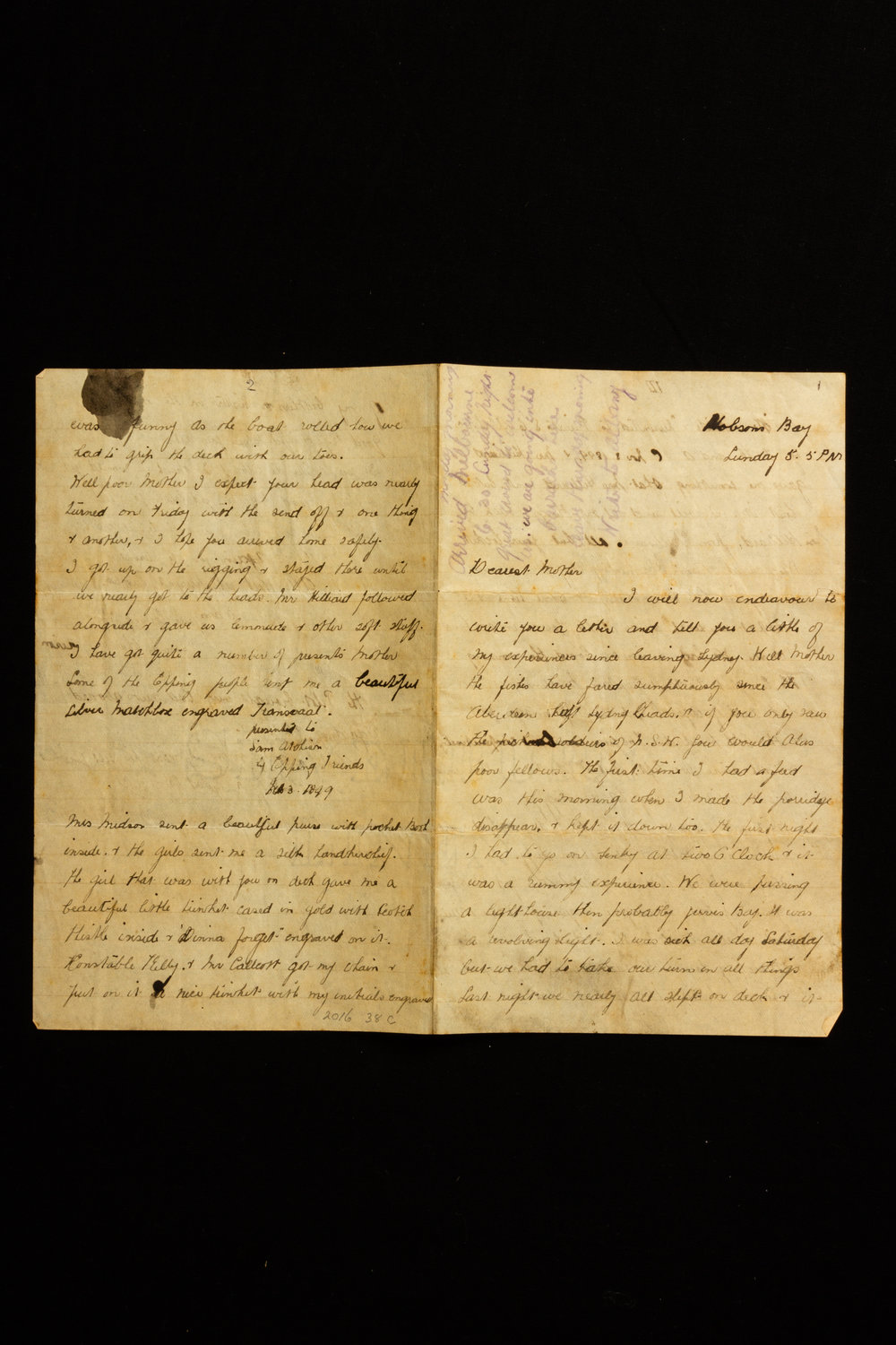 Letter From Samuel Charles Atchison To  Mother Clorinda