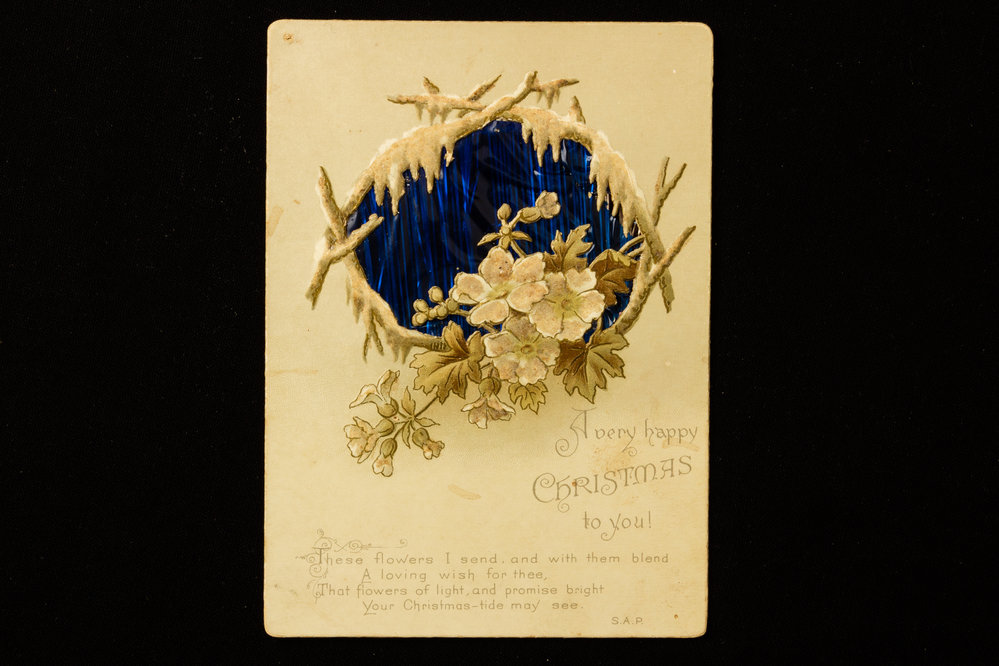 Christmas Card from Samuel Charles Atchison to Sister, Lizzie