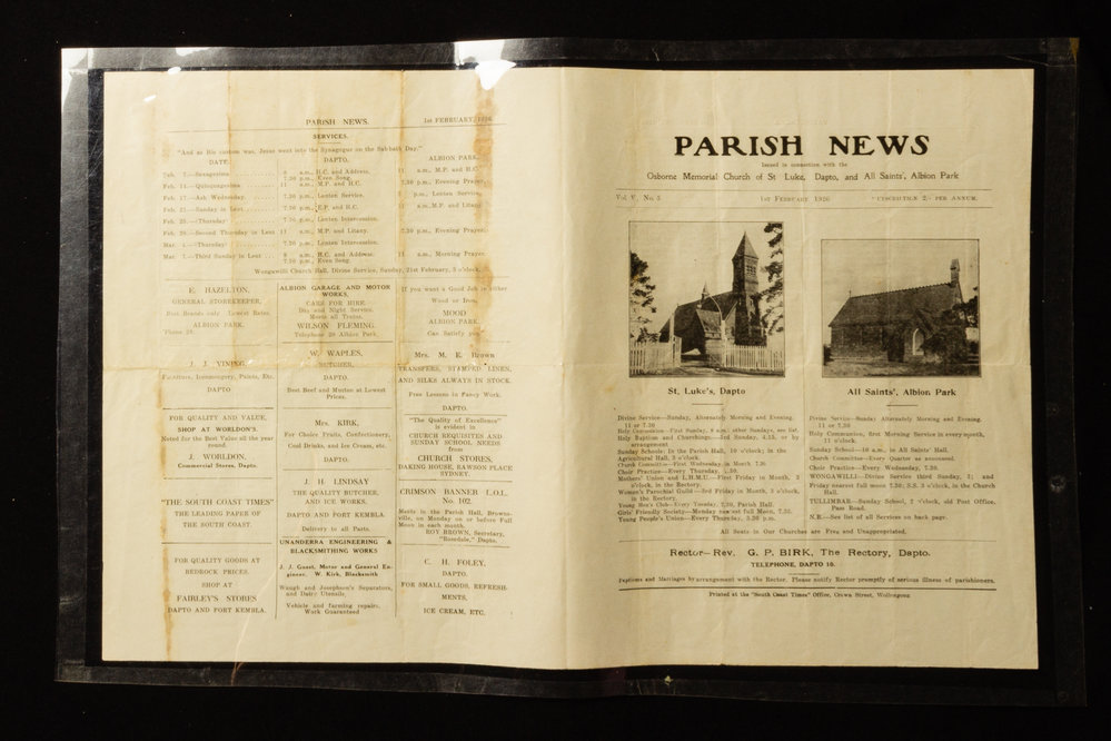 Parish News Osborne Memorial Church of St Luke, Dapto and All Saints, Albion Park