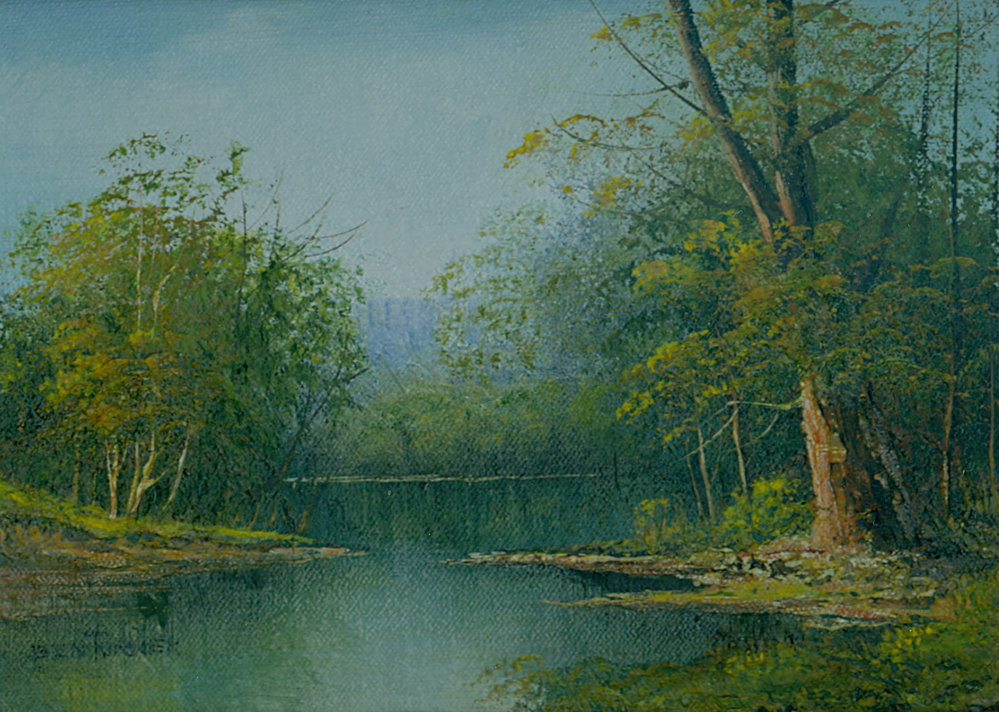 'A Mountain Stream' By Benjamin Horace Turner 