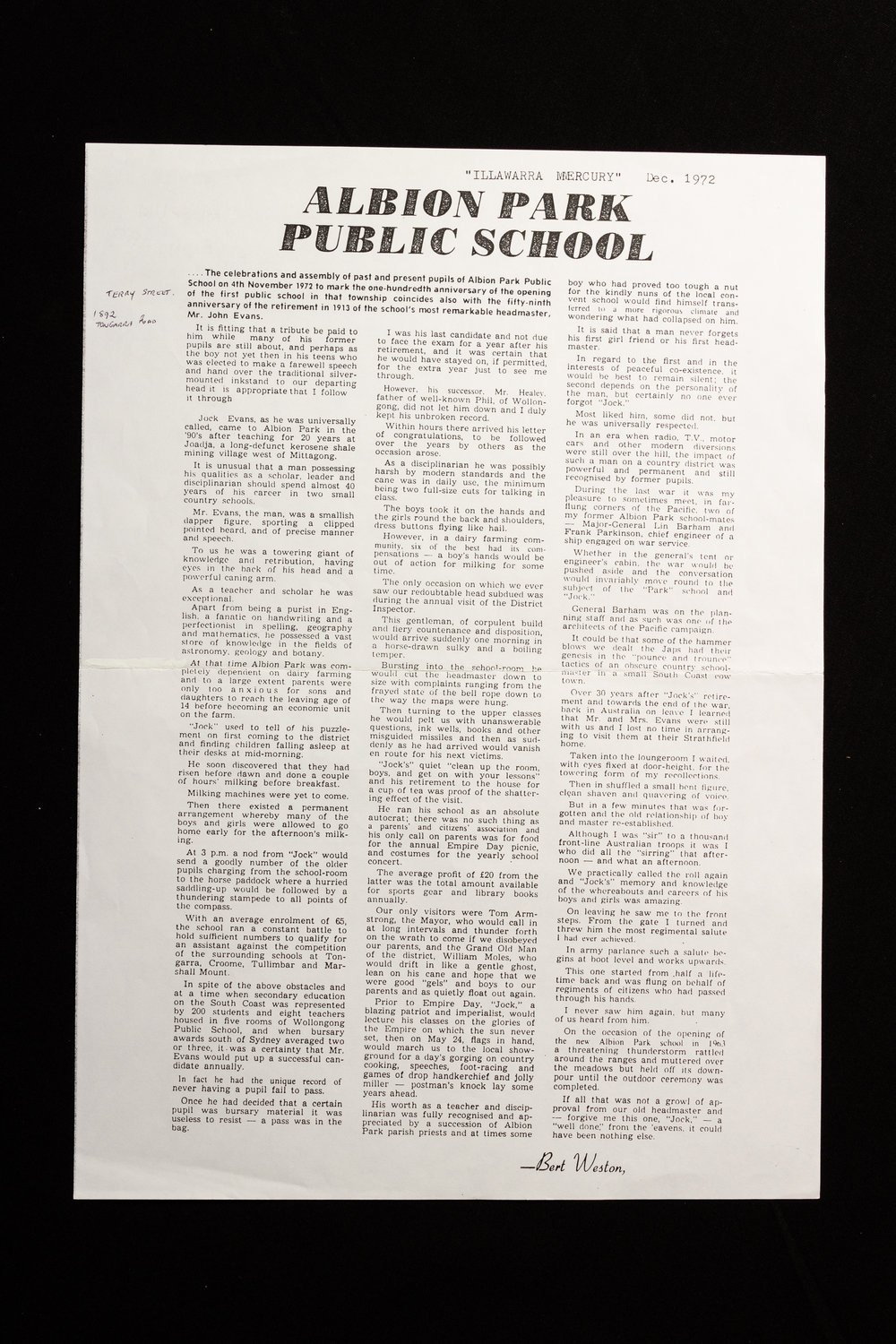 Albion Park School 
