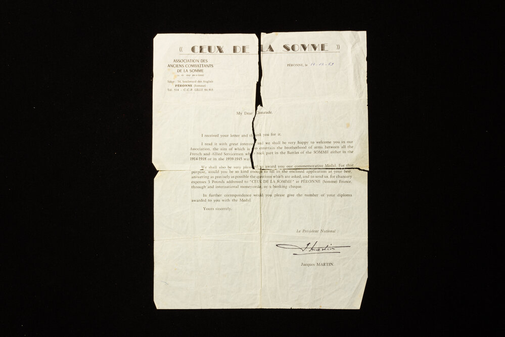 Letter - Ceaux De La Somme