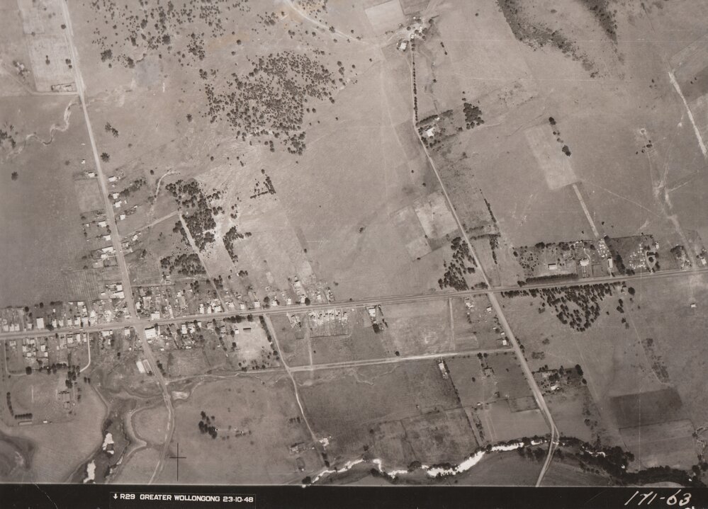 Albion Park Crossroads Aerial 1948