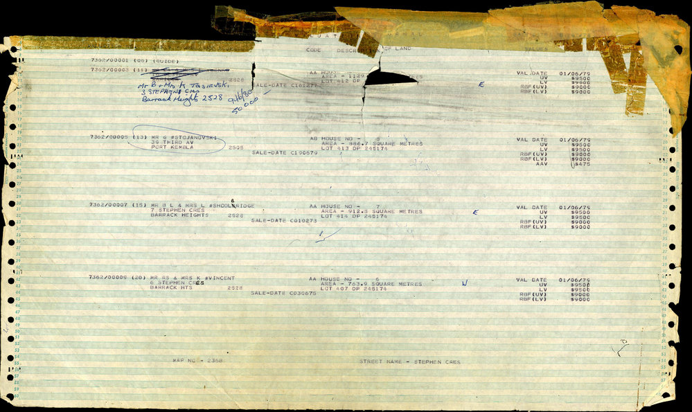 1980 Stephen Cres to Tongarra Rd