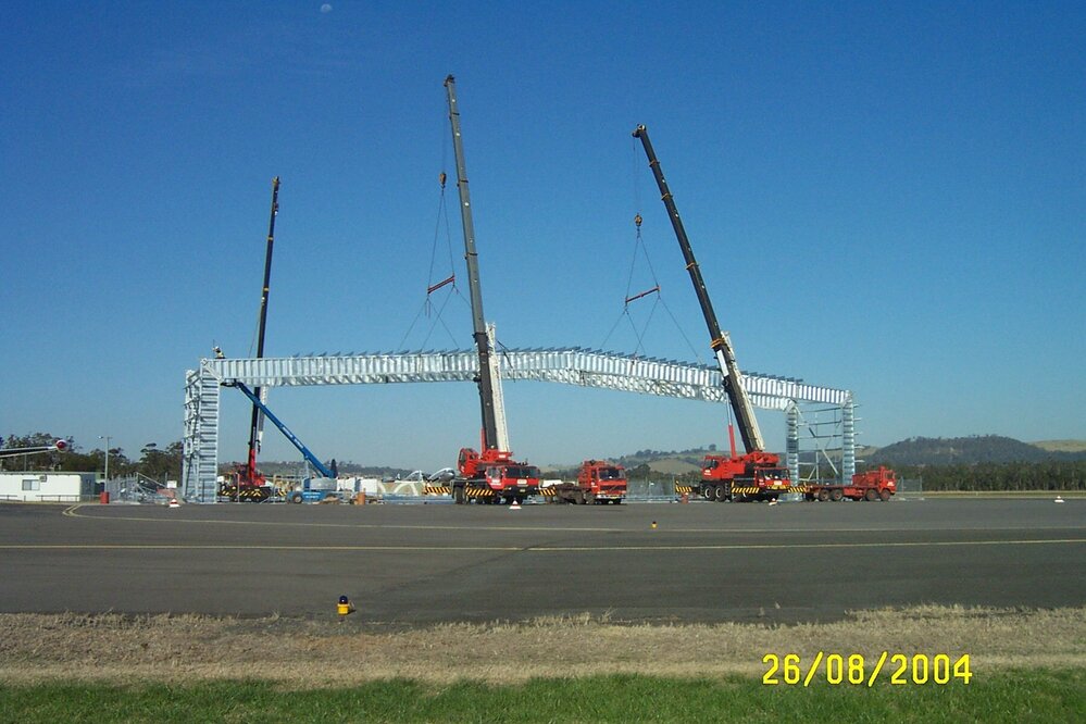 Construction of First HARS Hangar